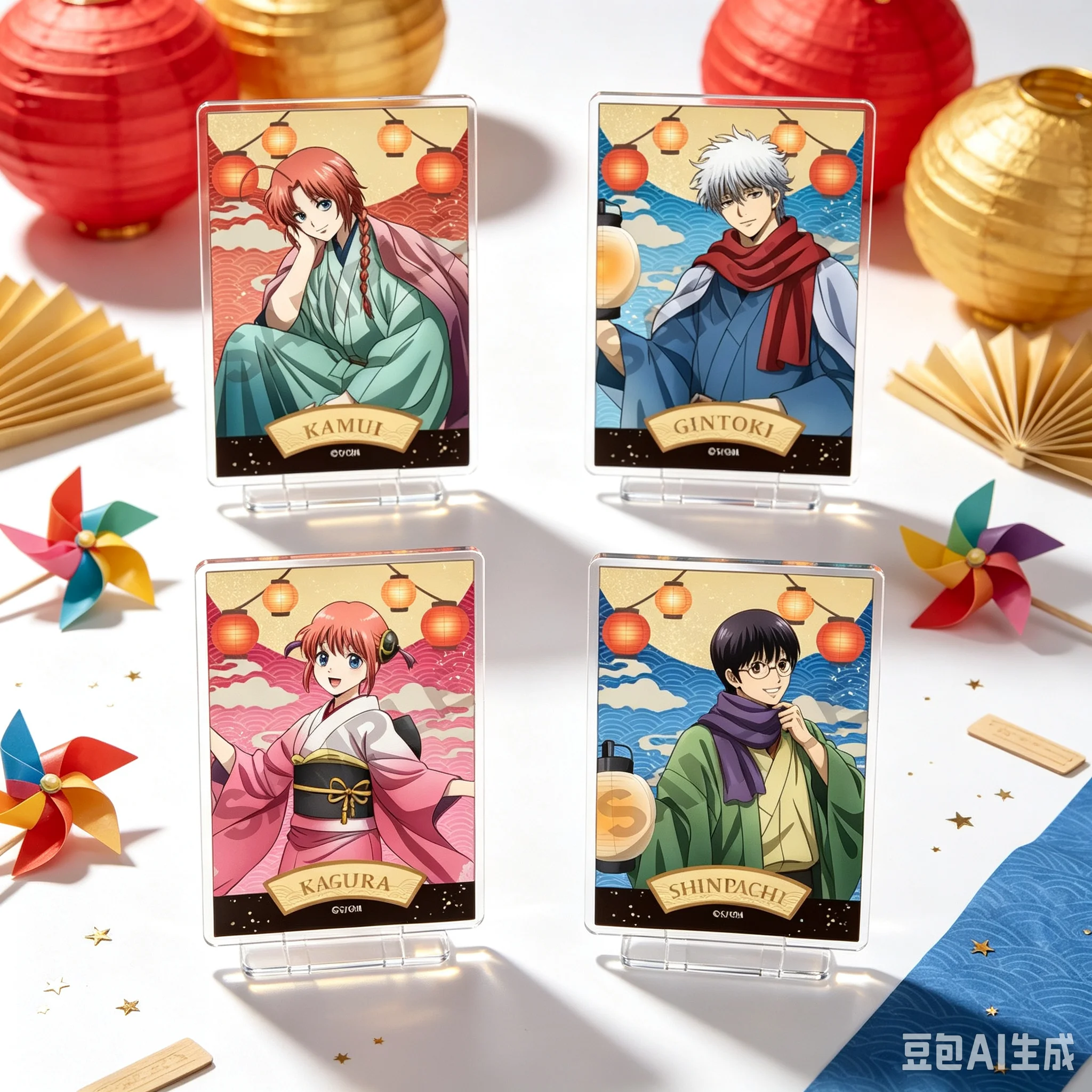 Hot Funny 15CM Anime Gintama Model Action Figure Peripheral Collection Acrylic Stand Model Decorations Gifts High Pixel Keychain