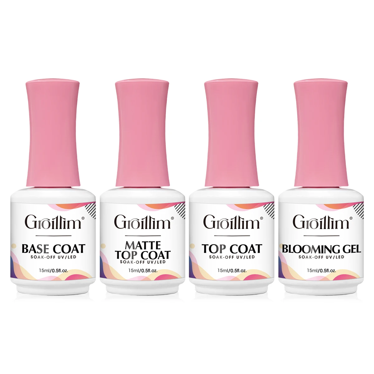 

Этот набор гель-лаков (8 мл/15 мл) включает в себя базовый и верхний гель для создания блестящего, сияющего гель-лака и стильного матового верхнего покрытия.