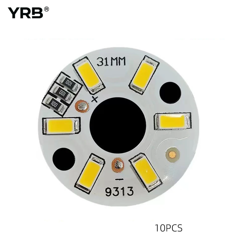 10-Pack 5V 3W Dual-Color LED Board」 Driver-Free Dimmable (Warm+Cool) Ultra-Thin for Cabinet/Wardrobe/Bedside - Safe Low Volt, Lo