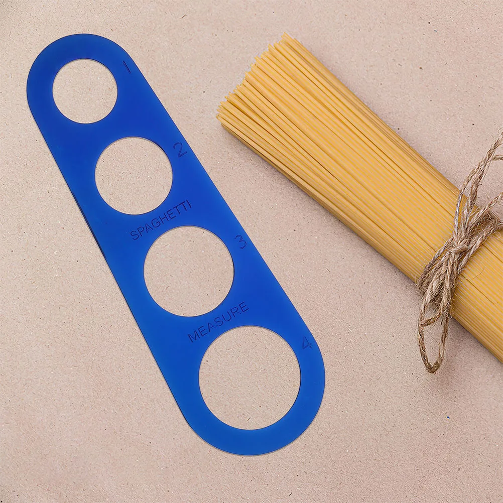 

2 Pcs Pasta Ruler Stainless Steel Spaghetti Noodle Measurer Kitchen Tool Blue 4 Hole Design Measuring Accessories