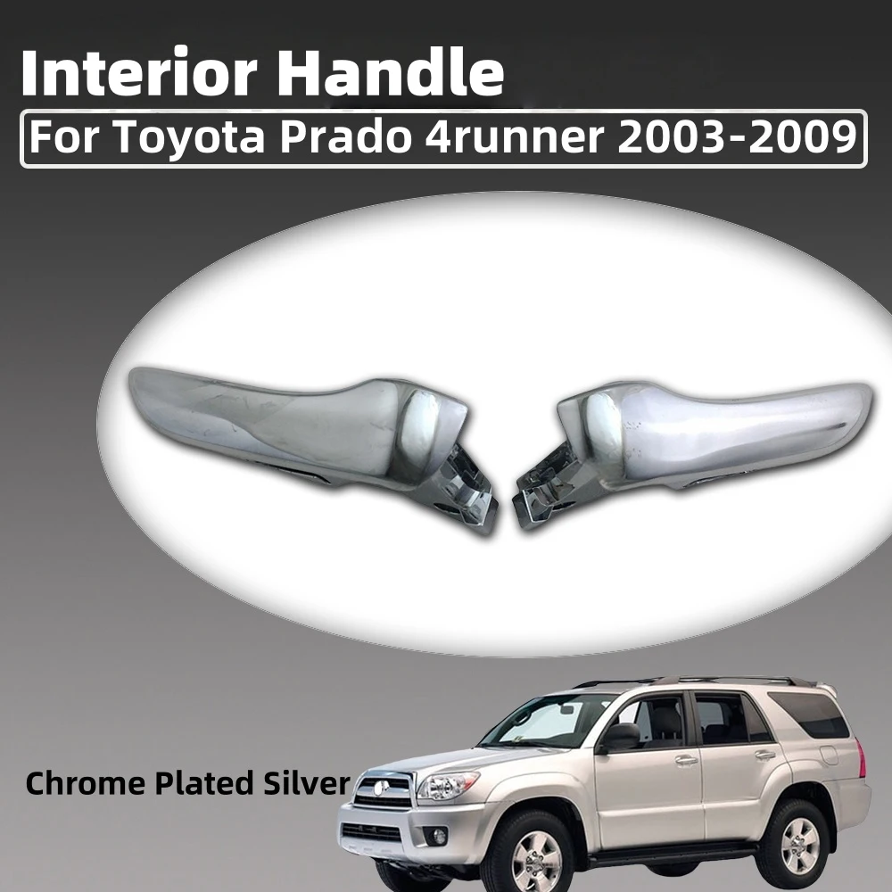 

Abs Chrome Plated Silver Car Interior Handle Trim For Toyota Prado 4runner 2003-2009 Car Accessories Interior Decorate