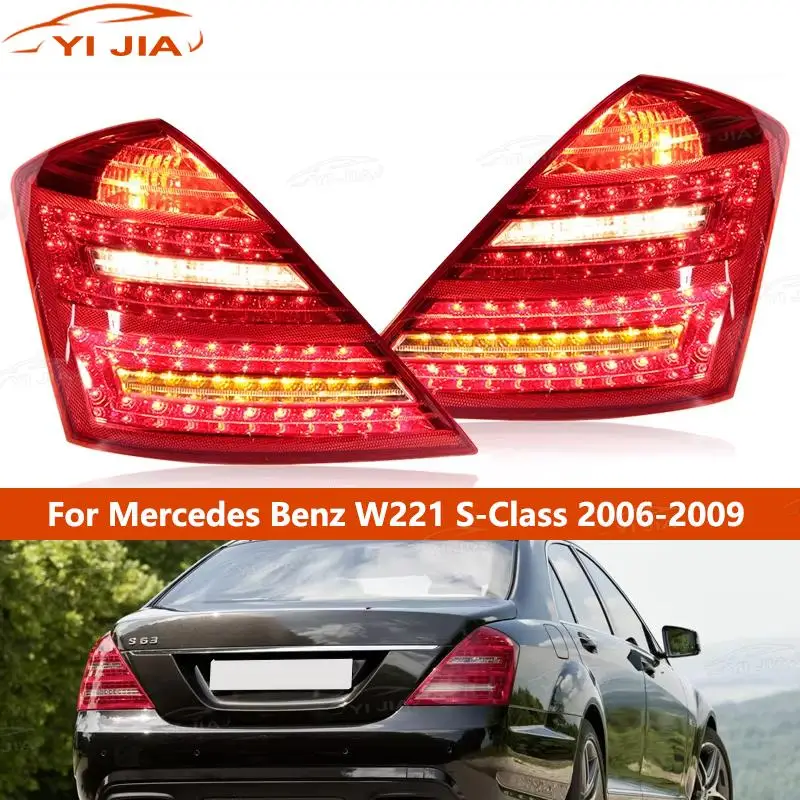 For Mercedes-Benz W221 S-Class 2006 2007 2008 2009 Car Accessories Rear DRL Light Turn Signal Brake Lamp LED Tail Light Assembly