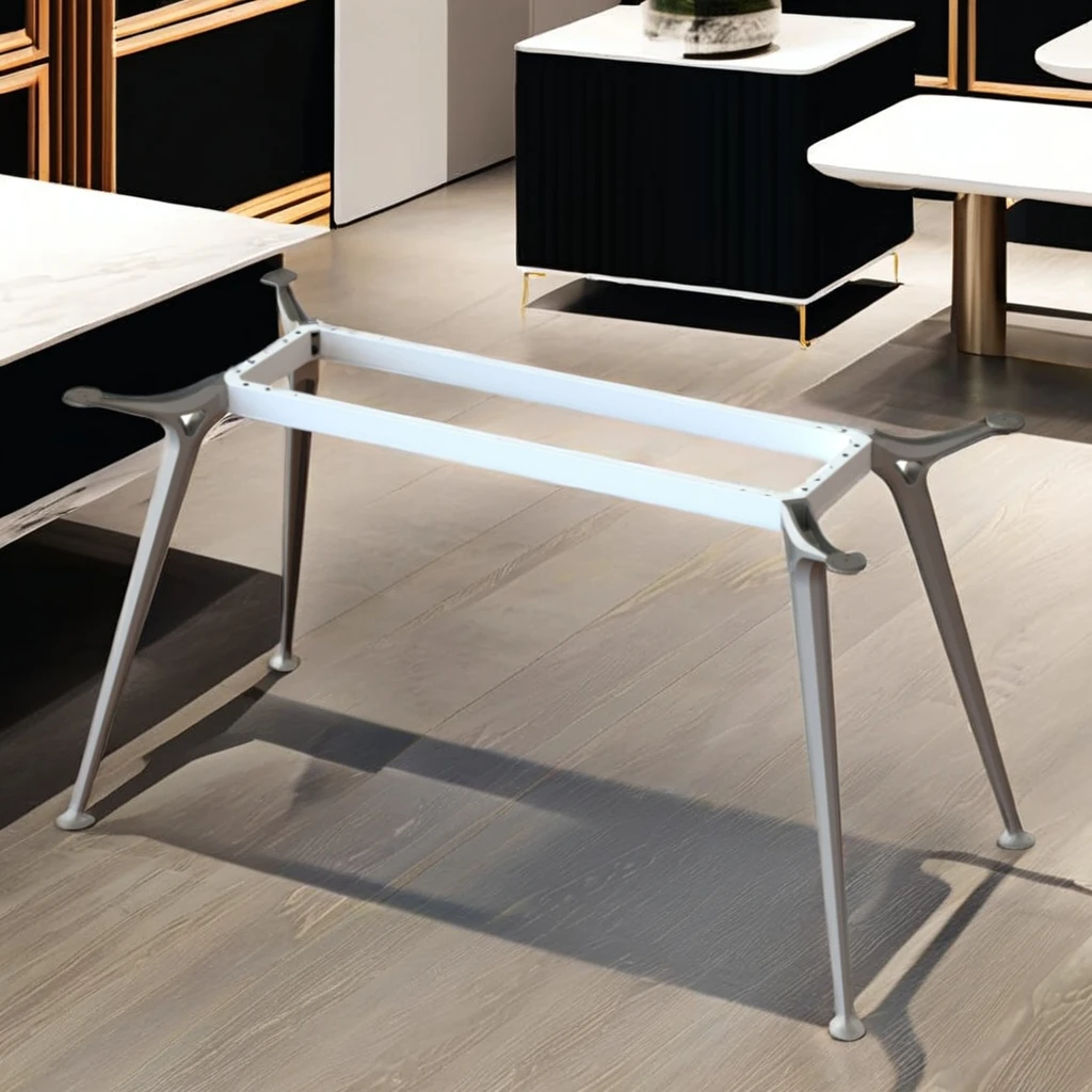 Die Casting Electroplate Metal Bench Base Aluminium Alloy Desk Legs for Standing Office Desk for Furniture Solution