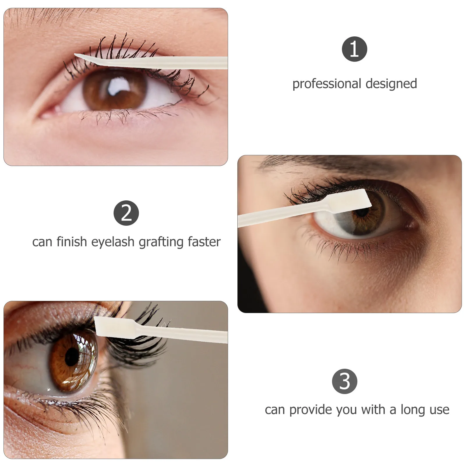 40Pcs Eyelash Lifting Tools Plastic Grafting Aid Smooth Finish Reliable Lash Extension Rods for Fast Curling Results