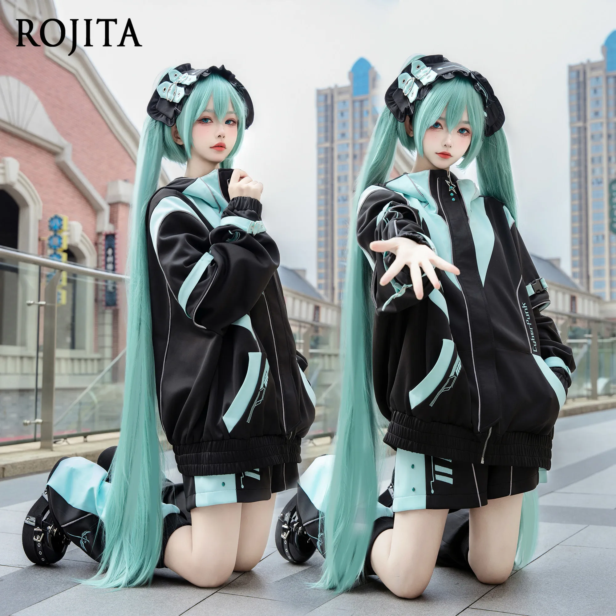 

Performance Outfit for Girl Group Japanese-style Otaku 2D Cute Style Outfit Green Top for Women 2026 Spring New Model Coat Women