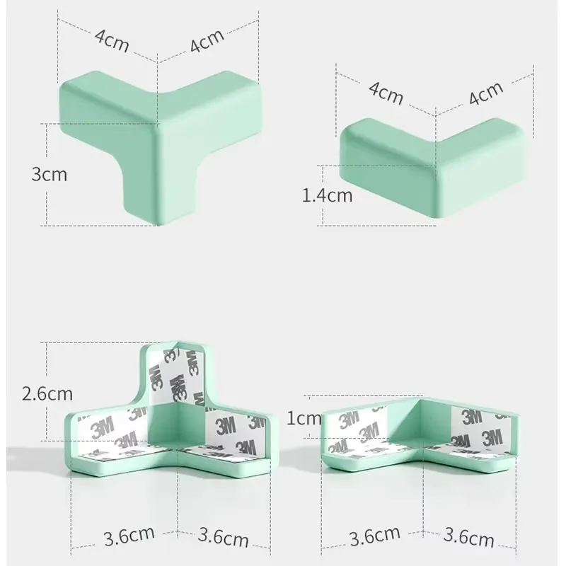 Nuevo Protector de esquina de silicona para bebé, protectores de bordes de seguridad para niños, cubierta de protección anticolisión, almohadillas de mesa, muebles de escritorio