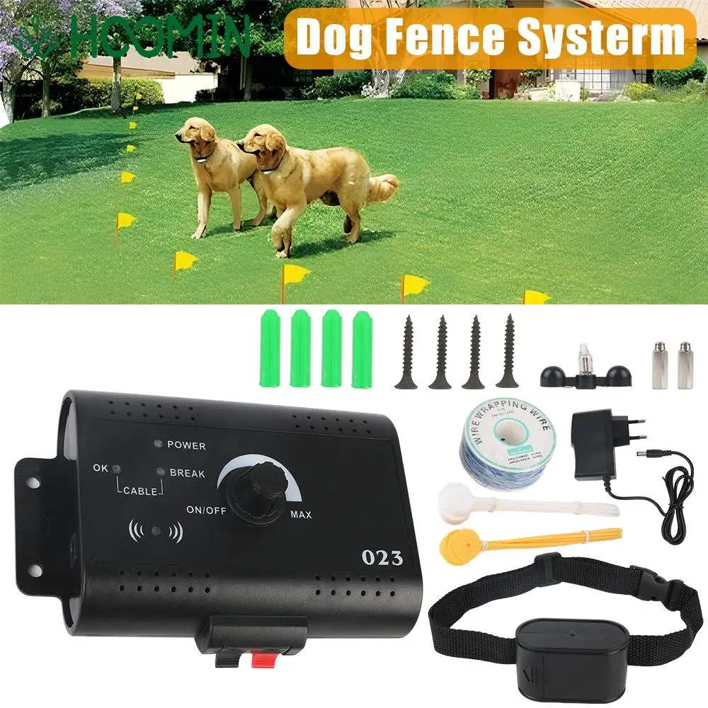 Electronic Pet Fence System Containment Electric Dog Fence Pet Accessories Dog Training Collar Sound Shocked Collar Waterproof