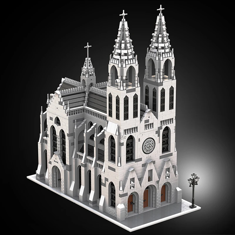 MOC Gothic Cathedral Large Architecture Series Building Block Collection Model