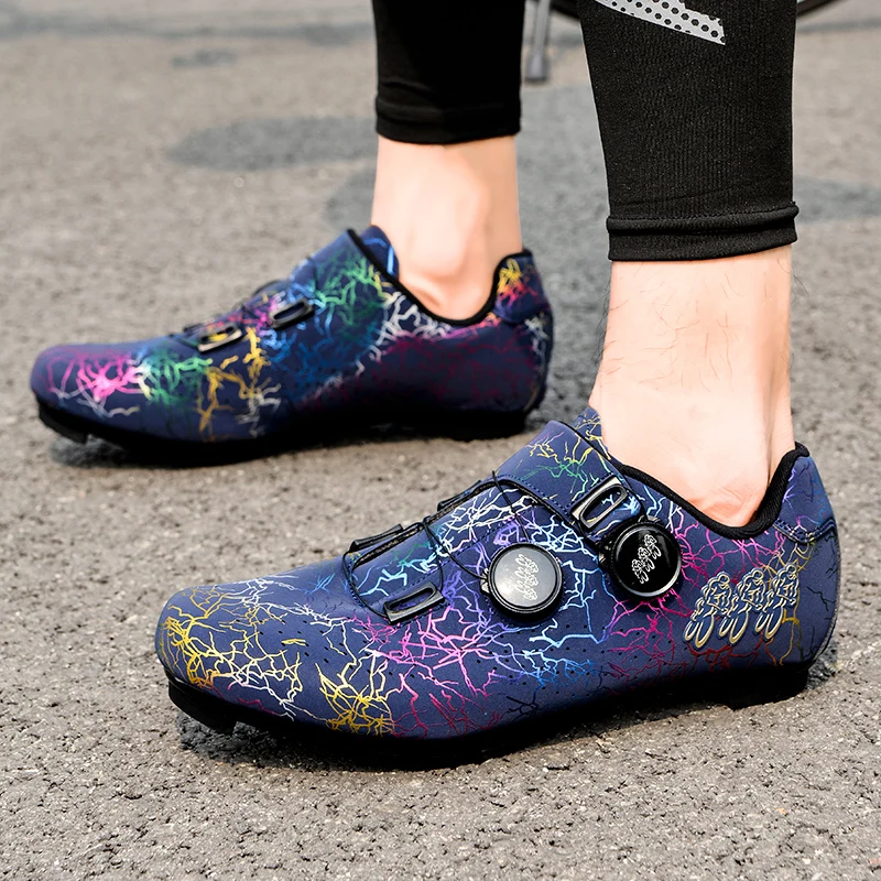 Men cycling shoes bicycle lockless rubber hard sole MTB bicycle flat shoes non-slip women SPD mountain bike competition shoes