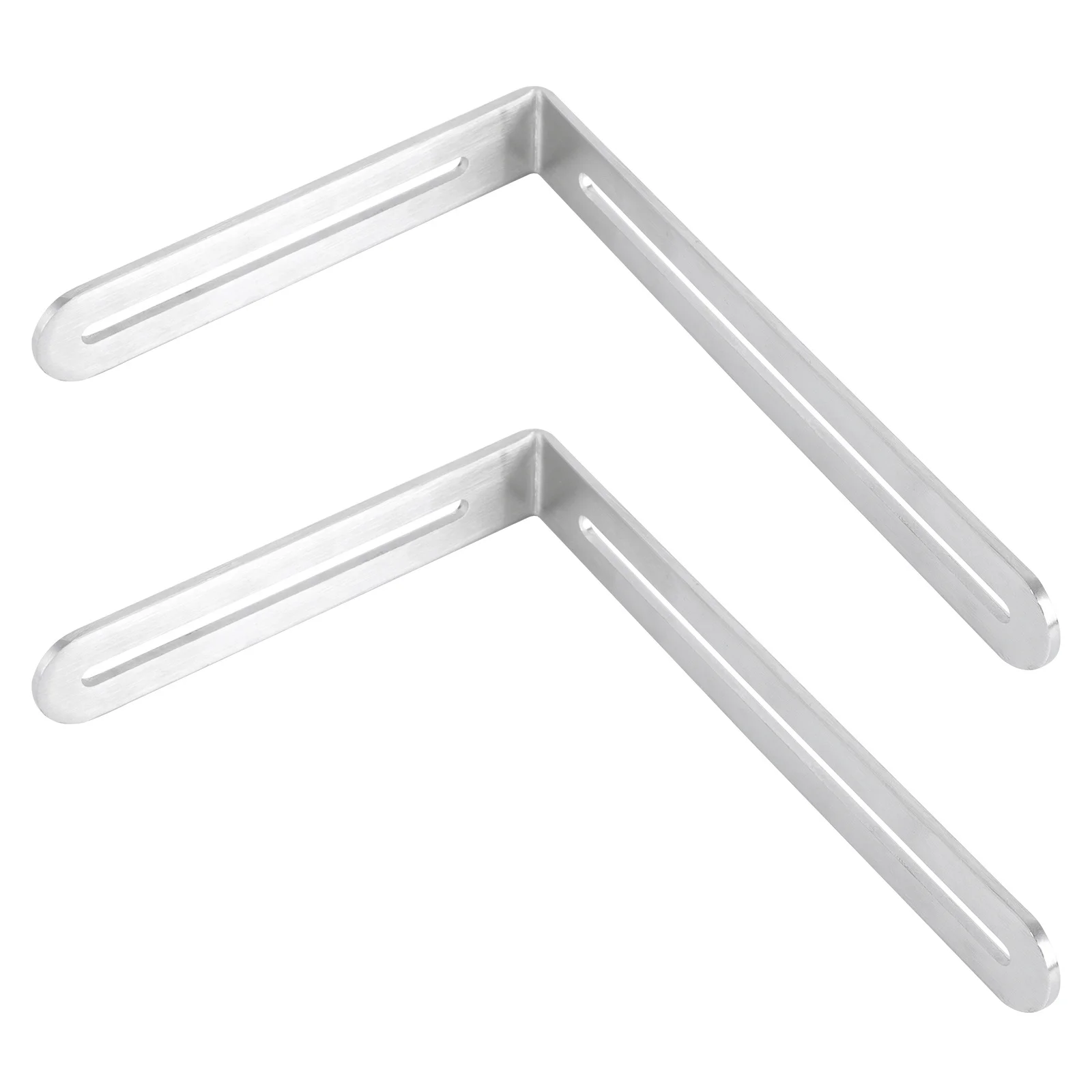 

2Pcs Stainless Steel Corner Brace Bracket Adjustable L Shape Furniture Shelf Repair Joint Right Angle Fastener