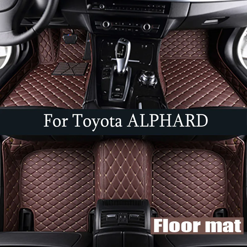 AH30 Car Floor Mats Foot Pads for Toyota ALPHARD Vellfire 30 Series Non-Slip Front Rear Door Pedal Carpets Protect Accessories