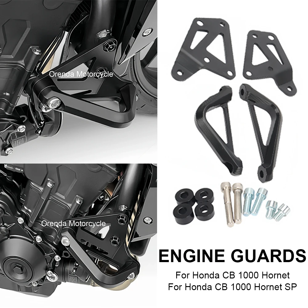 Nuevos Accesorios para Motocicleta 2025 2026, Protector de Motor, Barra Anticaídas, Deslizador de Chasis, Kits Negros para Honda CB 1000 Hornet Hornet SP
