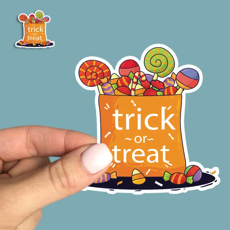 10/30/50/100pcs Halloween Pumpkin Stickers Laptop Bicycle Guitar Skateboard Sticker Kid DIY Graffiti Waterproof stickers