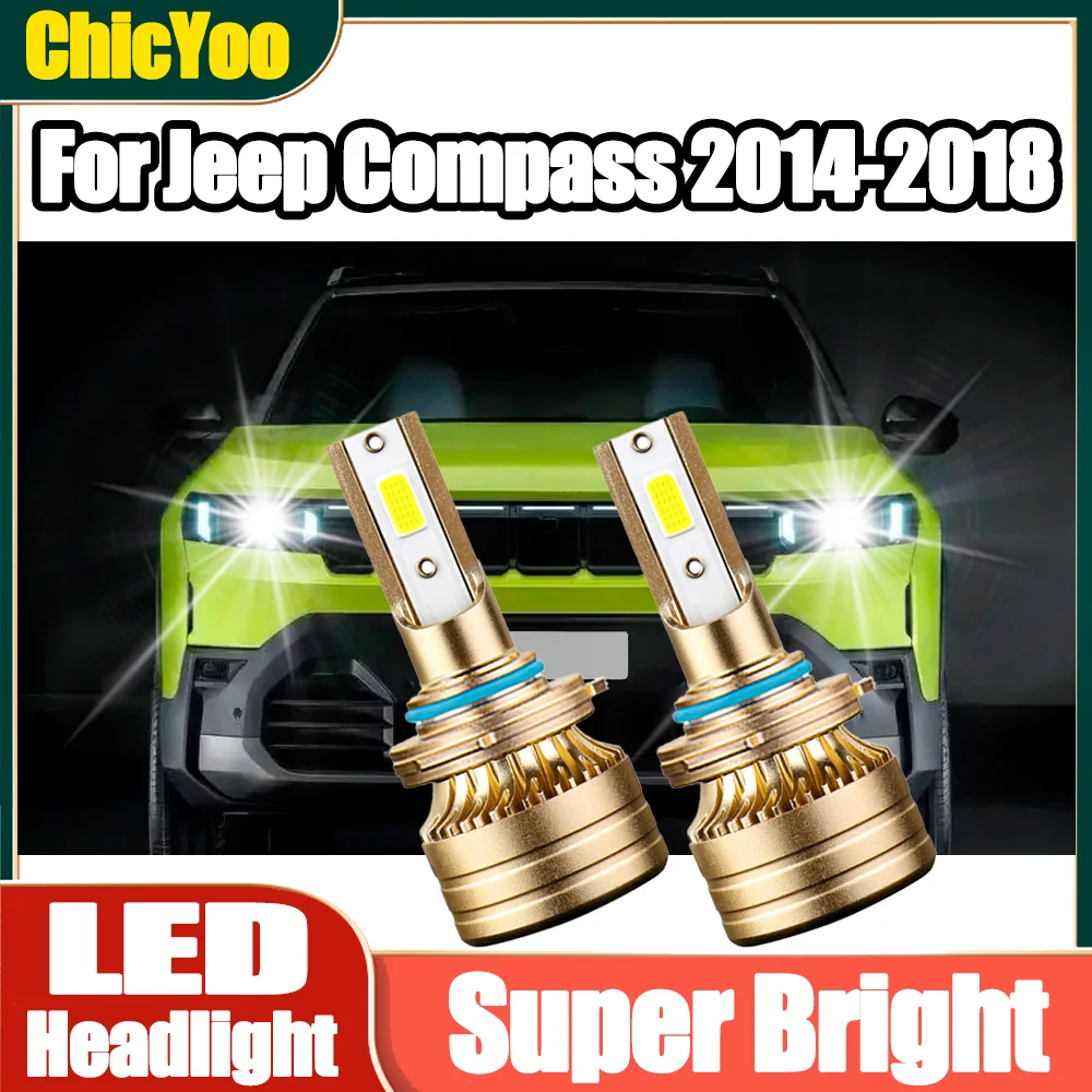 

30000LM 9005 Auto Headlamps Bulbs LED Car Headlights 6000K Super White 150W Plug and Play High Power For Jeep Compass 2014-2018