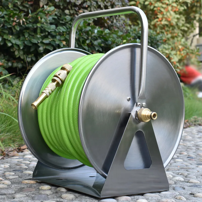 

Stainless steel watering hose organizer watering hose home high pressure gardening gardening collection hose car hose reel