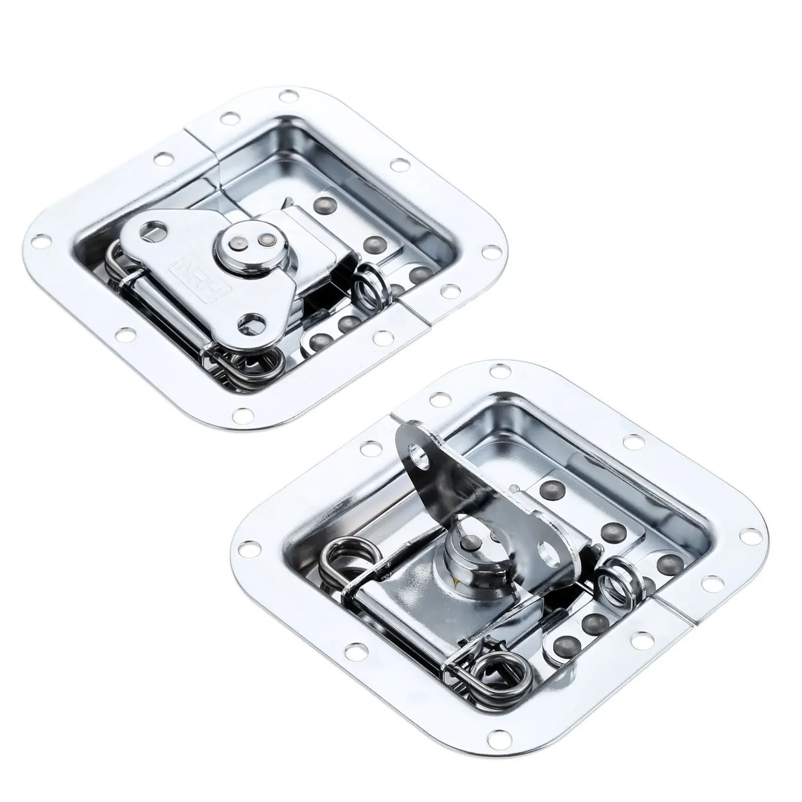 2szt Stal chromowana Butterfly Lock Road Flight Case Tool Box Air Box Lock Luggage Butterfly Hasp Latch Hardware Fitting 101 * 108mm