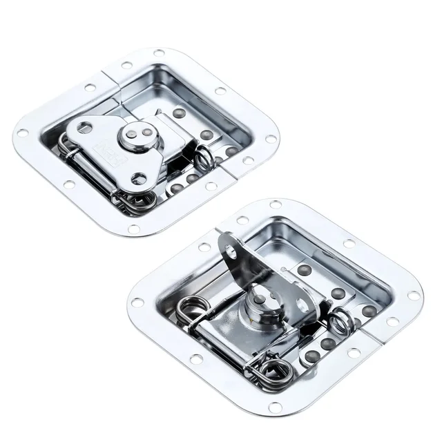 2szt Stal chromowana Butterfly Lock Road Flight Case Tool Box Air Box Lock Luggage Butterfly Hasp Latch Hardware Fitting 101 * 108mm