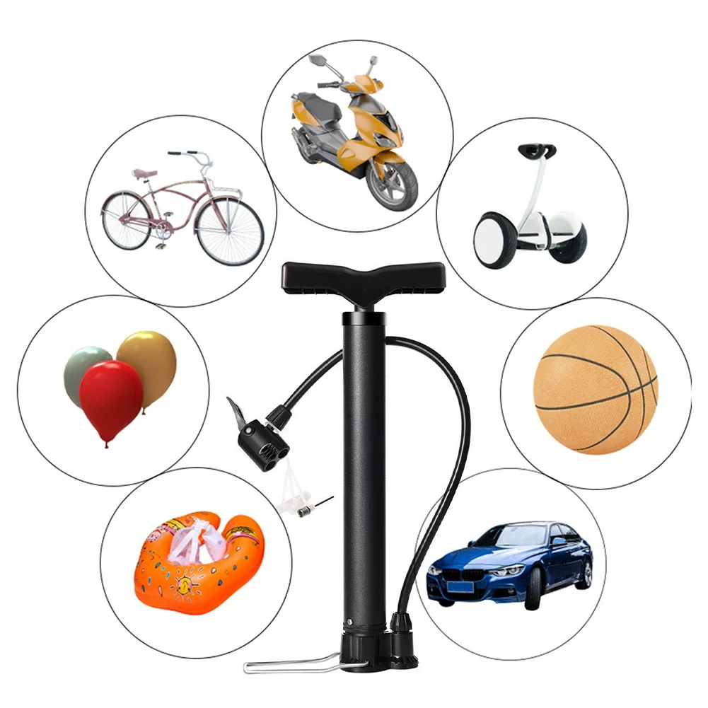 Bicycle Pedal Pump High Pressure Inflator City Bikes Motorcycles Mountain And Road Bikes Air Mattresses Soccer Balls