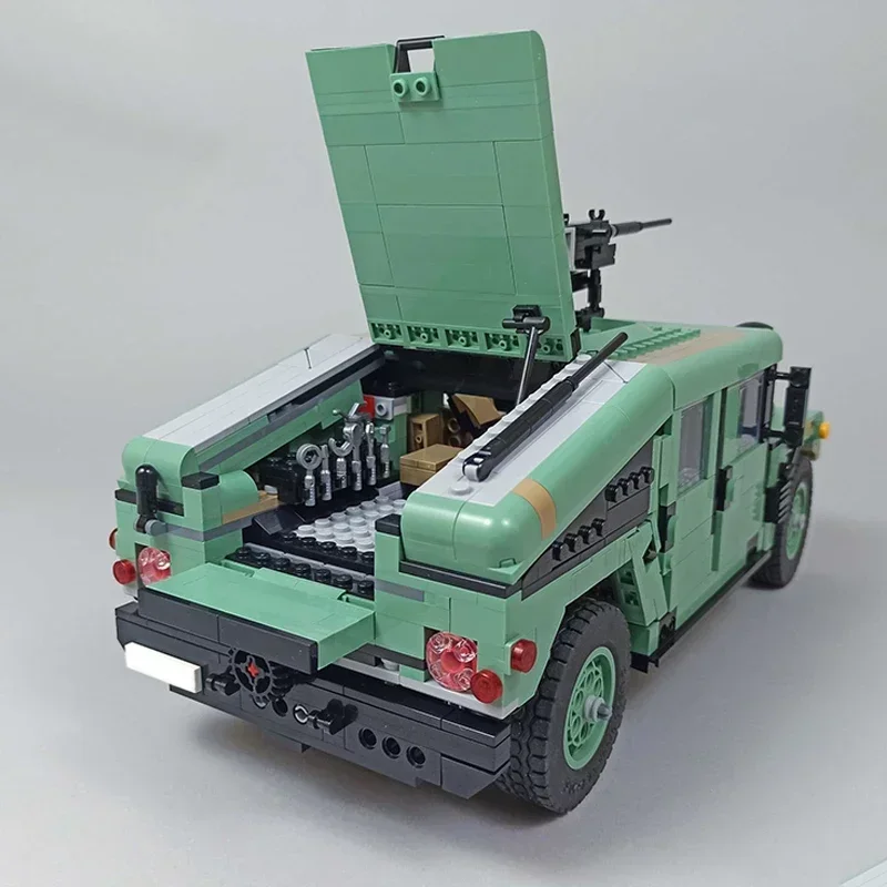 Modelo de coche militar Moc, ladrillos de construcción, tecnología de vehículos de alto rendimiento, bloques modulares, regalos, juguetes de Navidad, conjuntos de bricolaje, montaje