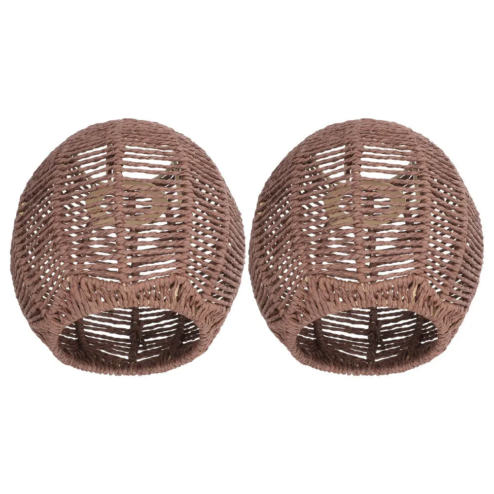 

2 шт. тканый подвесной светильник, подвесной абажур, деревенский декоративный потолочный светильник, чехол для гостиной, спальни, кафе, отеля