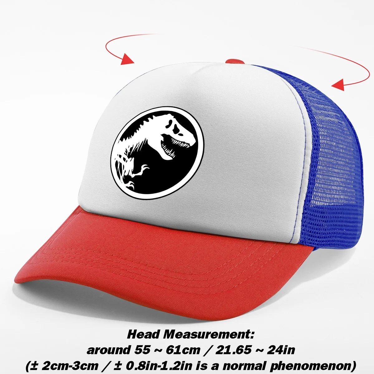 Регулируемая легкая дышащая сетчатая бейсболка с силуэтом динозавра — шляпа дальнобойщика Snapback для повседневных прогулок