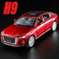 1:32 Hong Qi H9 Yangwang U8 Car Model Toy Diecast Metal Doors Opened Simulation Sound Light Pull Back Vehicle Gifts for Child