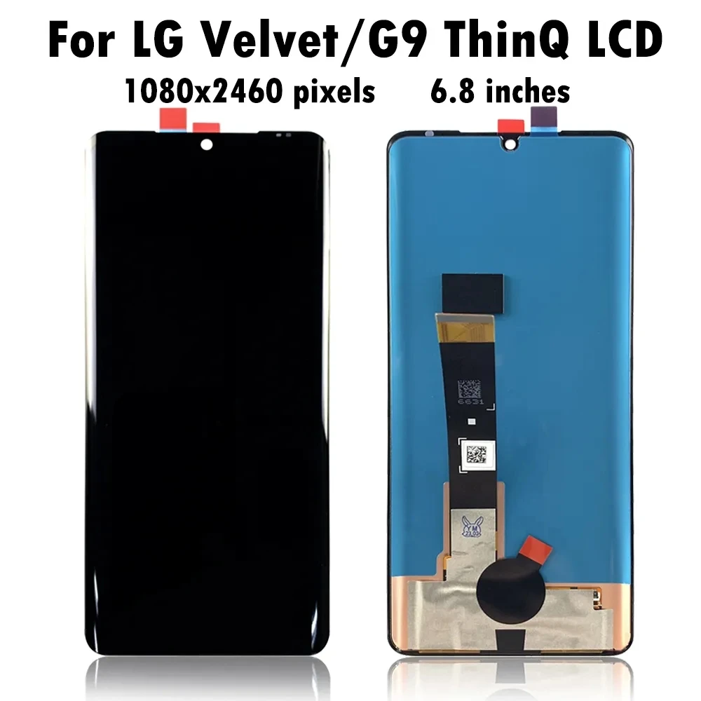 AMOLED For LG Velvet G910 G900 G900N 5G LCD Display Touch Panel Screen Digitizer with frame For LG G9 ThinQ LCD LMG910EMW LCD