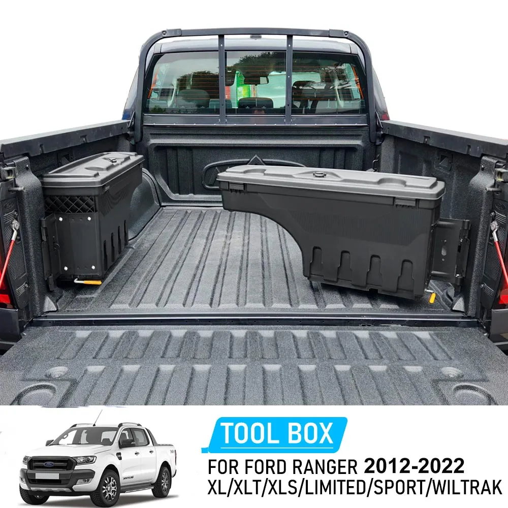 Tailgate Swing Case Storage Tool Box Storage for Ford Ranger Wildtrak T6 T7 T8 2012-2022 Ford Ranger Raptor 2015-2022 1PCS