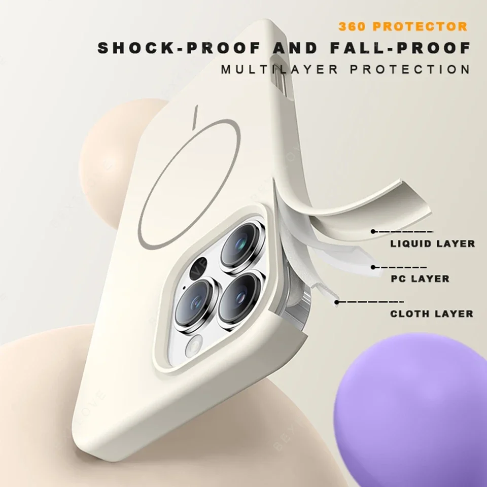 Nuova custodia per telefono con cordino magnetico per iPhone 15 14 16 Plus 11 12 13 16 Pro Max Magsafe protezione cinturino in silicone liquido copertura morbida