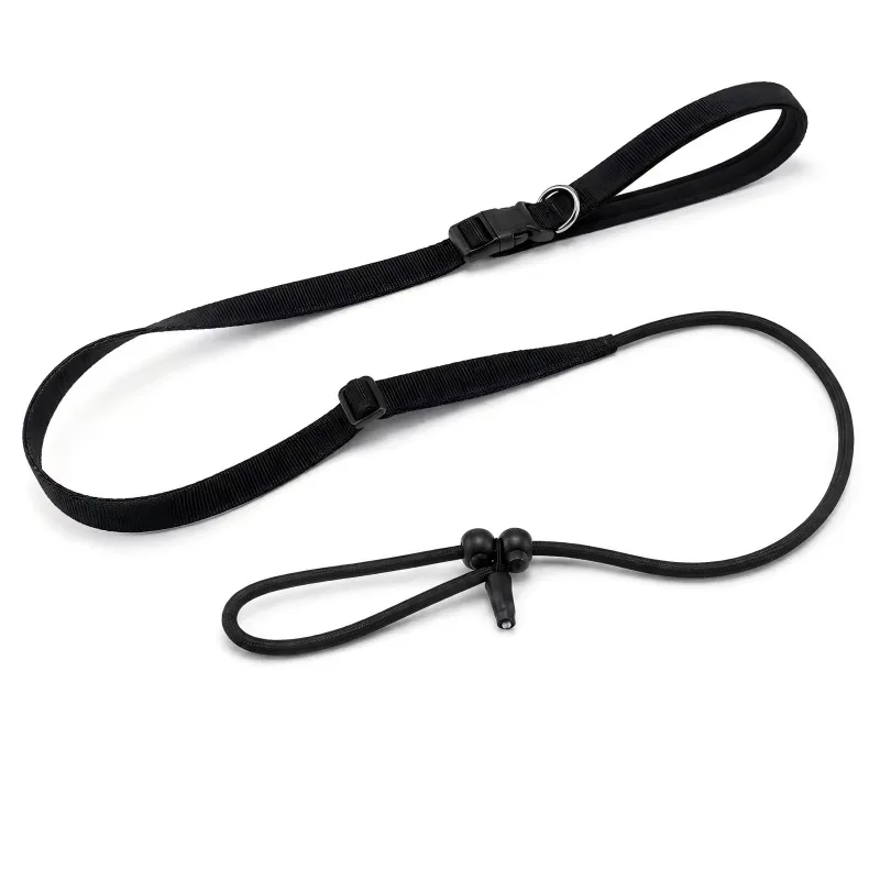 Reflective Style Nylon Pet Dog Leash With Integrated Slip Loop Shock Absorbing Rope for Daily Walking and Training
