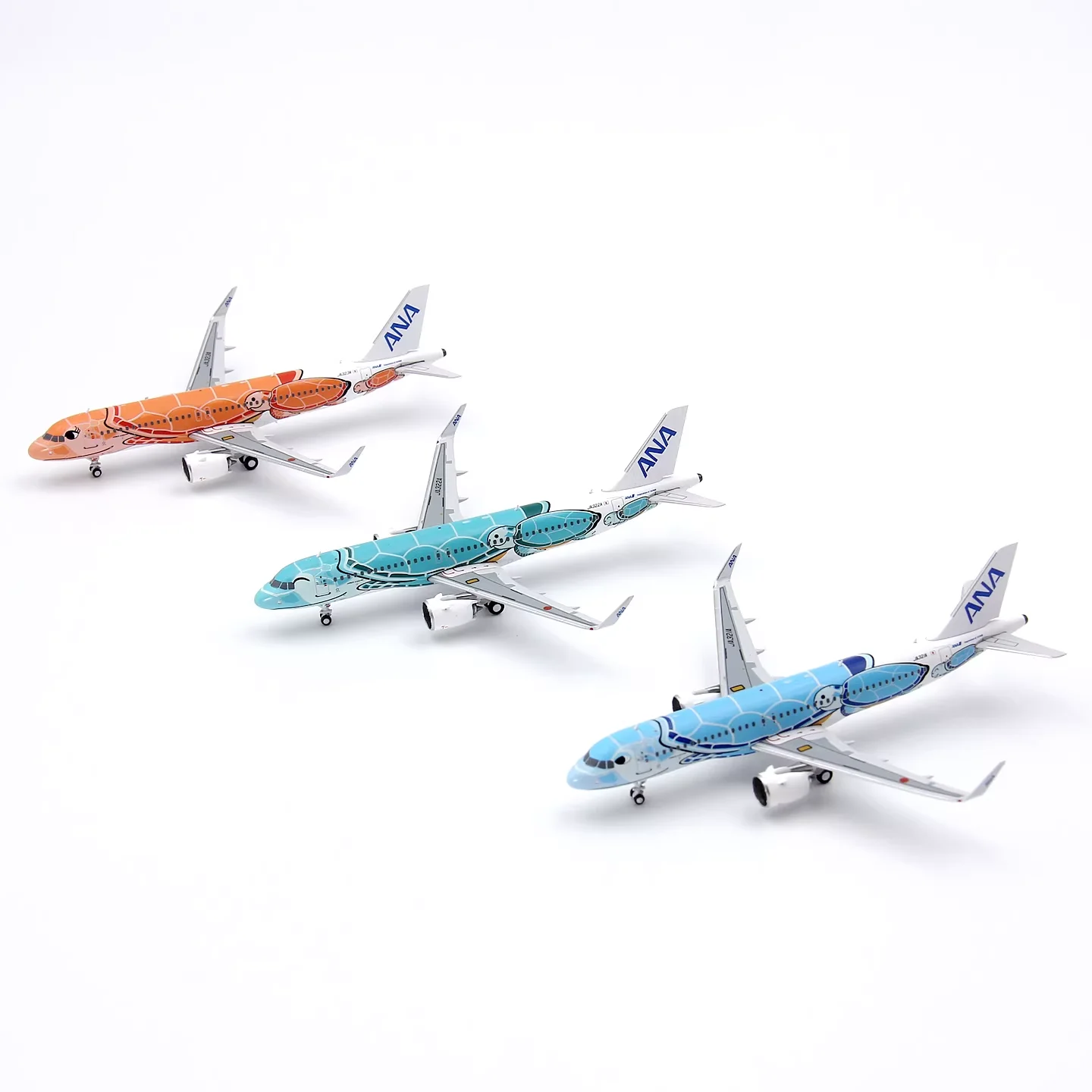 Diecast 1:400 Scale GeminiStar Aviation A320neo Turtle Series JA321/2/3A Alloy Aircraft Model