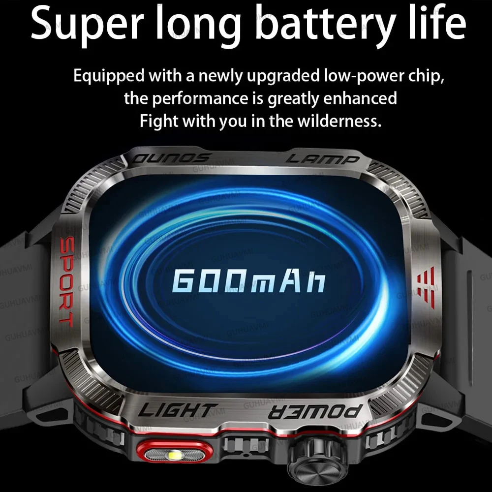 2024 nuovo per Huawei Military Outdoor Smart Watch da uomo 600 mAh batteria impermeabile Fitness ossigeno nel sangue Bluetooth chiama Smartwatch