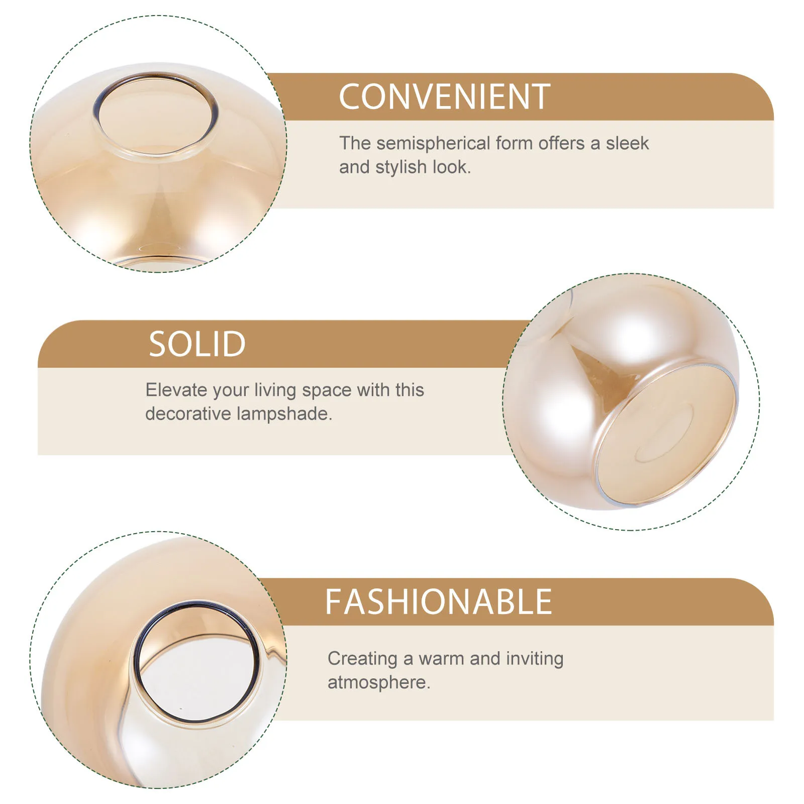 استبدال غطاء المصباح الزجاجي الكهرماني - تصميم كبير مستدير وشفاف على شكل كرة دخان لإضاءة القلادة والجدار - حديث #5