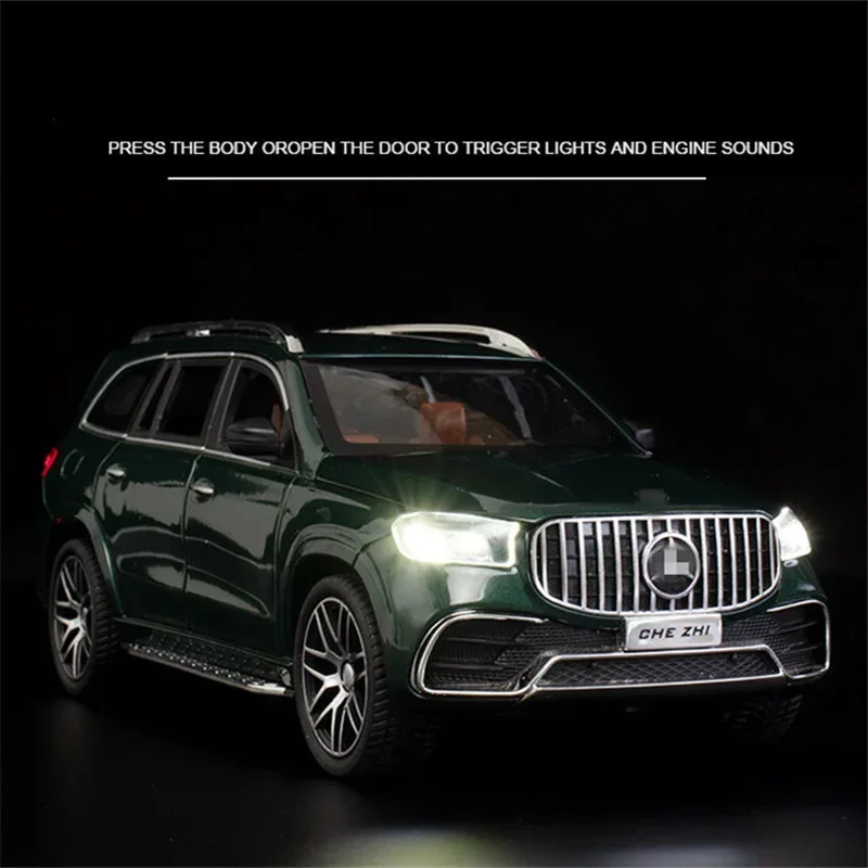 

GLS63 1:24 GLS Class Alloy Car Model Diecast Metal Toy Car Model High Simulation Sound and Light Collection Kids Toy Gi