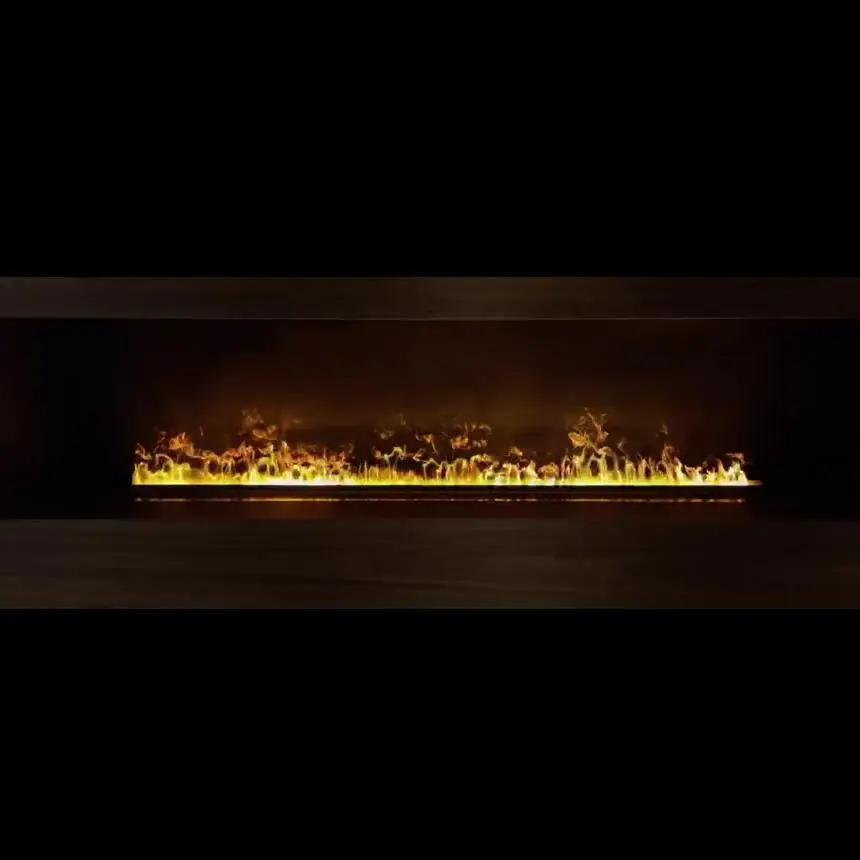 2400 mm 96 Inches Steel Modern Insert Indoor Water Vapor Neon Flame Cassette Intelligent Electric Remote Control Fireplace