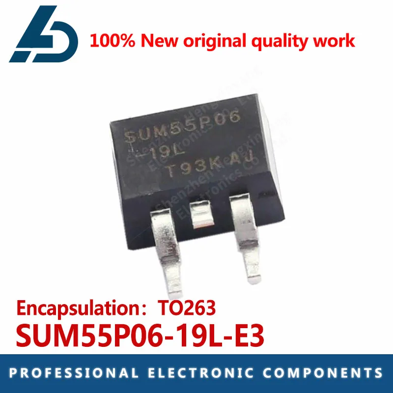 Remendo SUM55P06-19L-E3, 55A, 60V, TO263P, FET do MOS do canal, 10 PCes