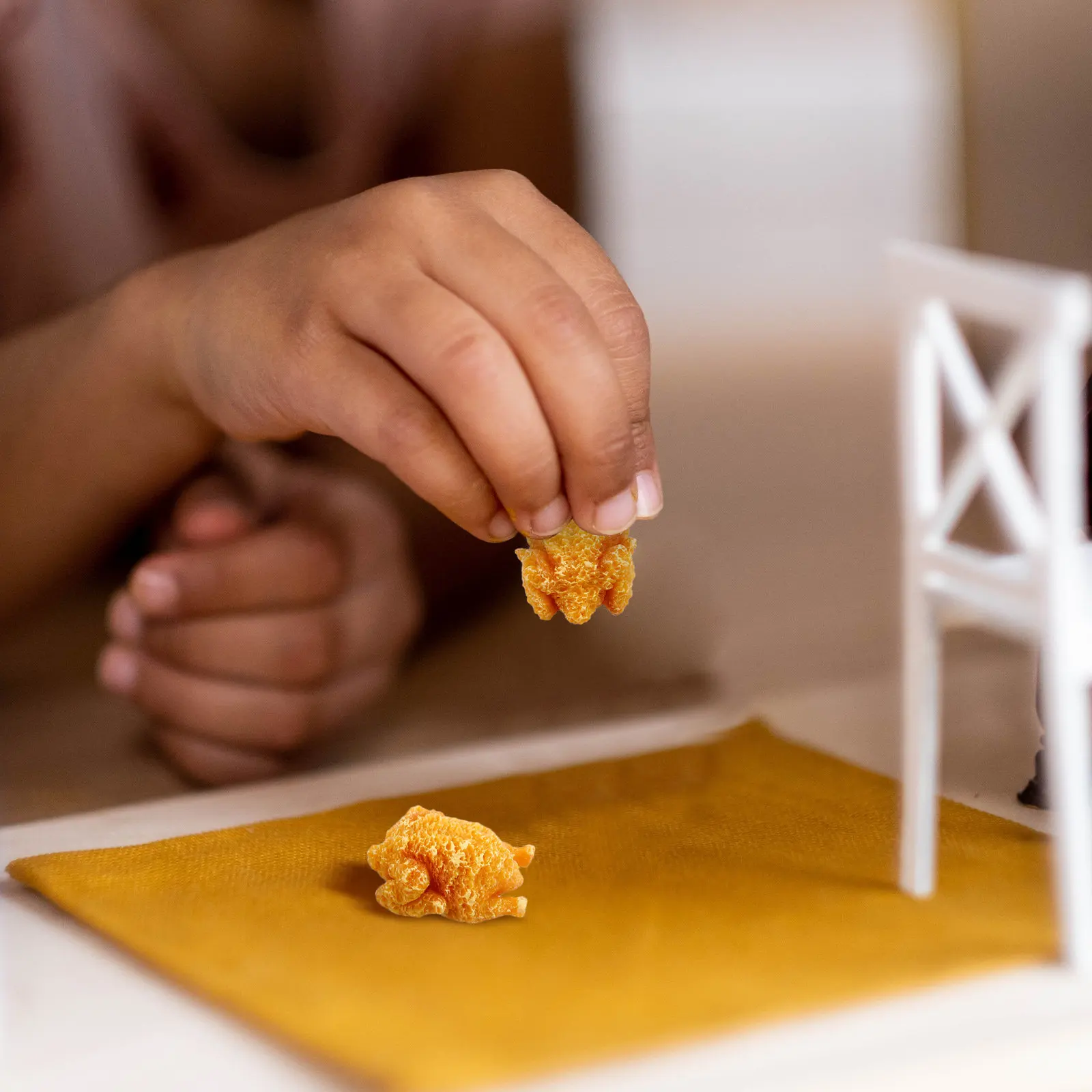10Pcs Realistic Fried Chicken Food Props Lifelike Miniature Decor for DIY Kitchen Party Scene Building Montessori Education Play