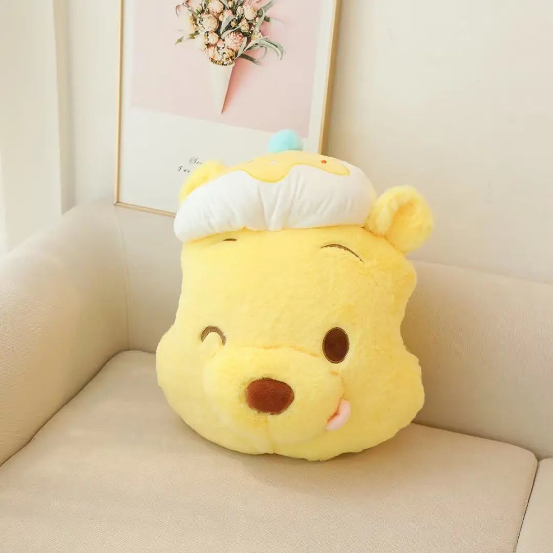 Disney Pooh Bear Plush Toy Lovely Stuffed Anime Yellow Bear Edward Pooh Plushies Cuddly Cartoon Pillow Back Cushion Sofa Bed