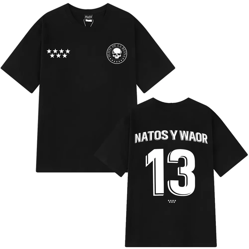 

Rapper NATOS WAOR 13 T Shirt Fashion Hip Hop Vintage T Shirt Men's Women Clothing Cotton Summer Oversized T-shirt Streetwear Top