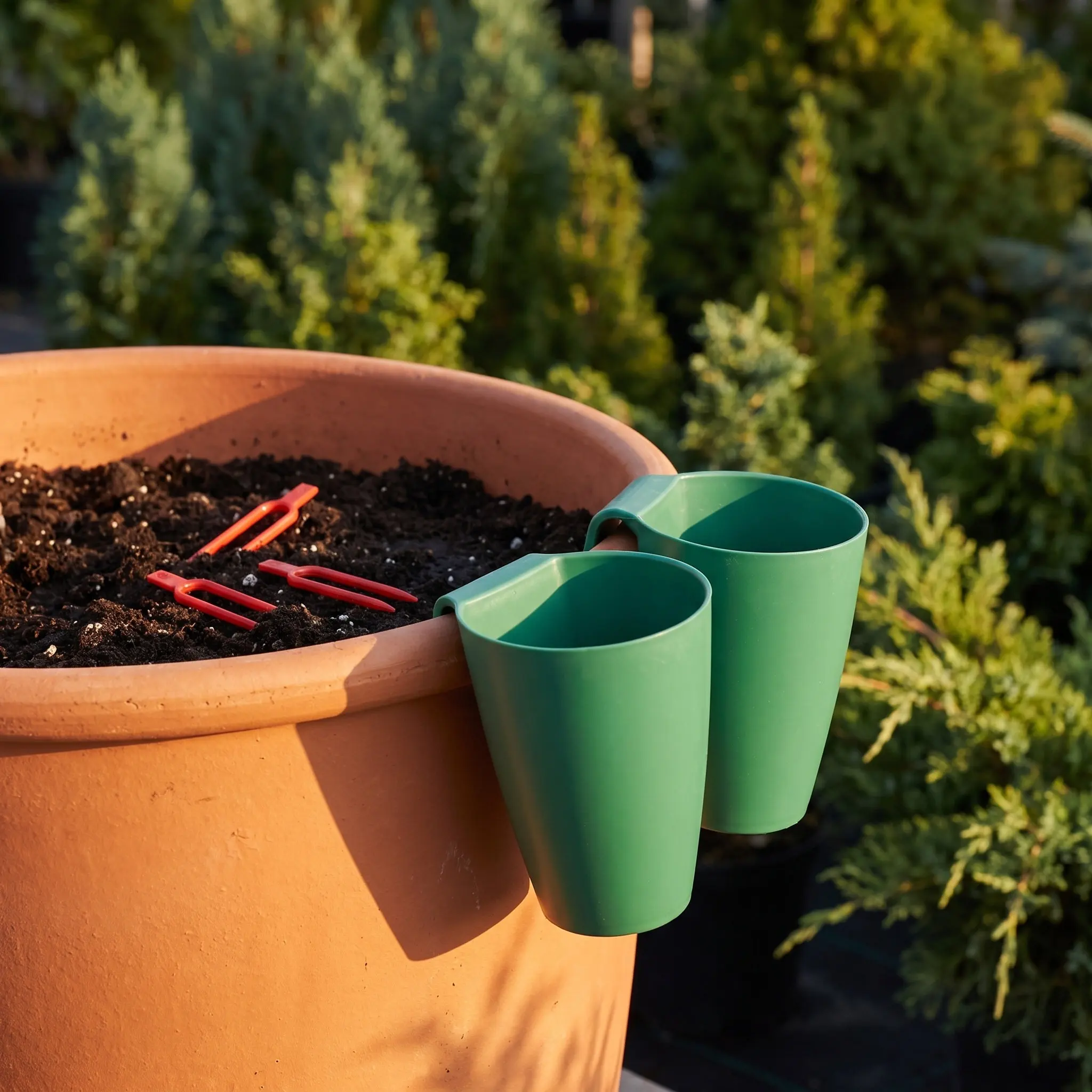 10Pcs Strawberry Nursery Pots Propagation Cups Runner Fixing Forks Breathable Rooting Pots Garden Balcony Plant Cloning