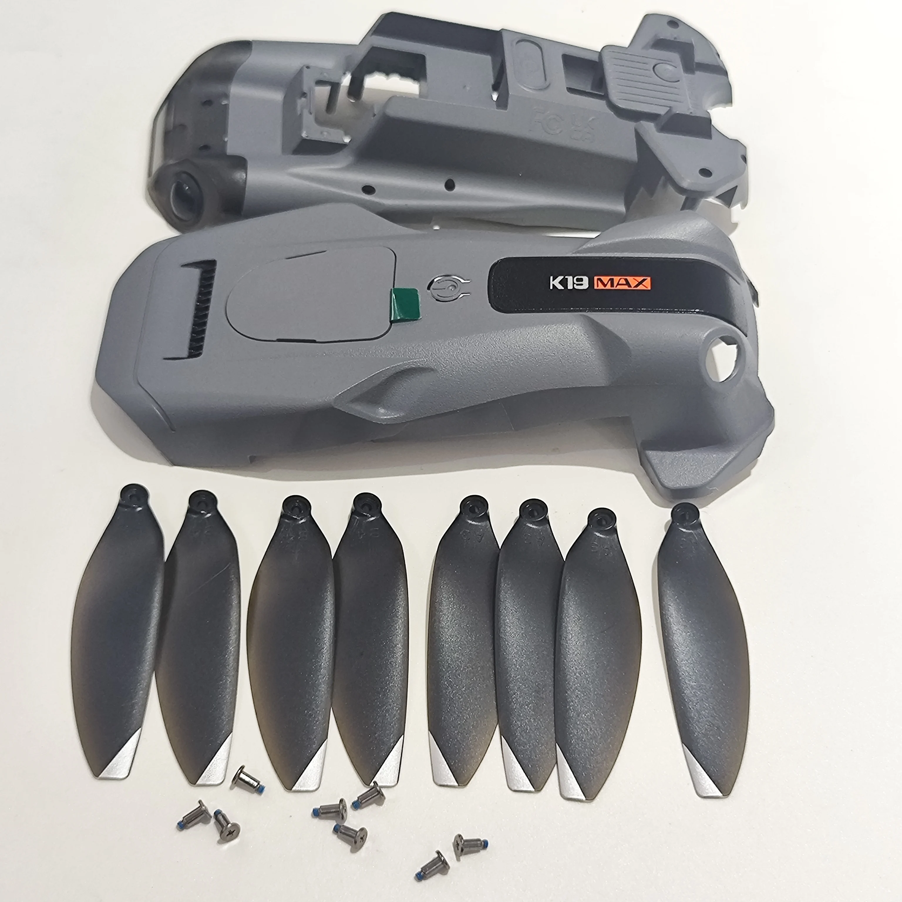 K19 MAX cuerpo Shell cubierta superior inferior + 8 Uds CW CCW hélices hoja accesorios para K19MAX GPS RC Quadcopter Drones sin escobillas