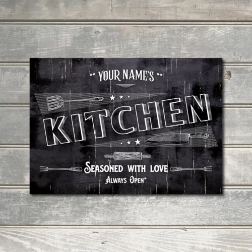 Personalised Custom Kitchen Sign Decor Restaurant Outdoor Gifts Metal Plaque sign