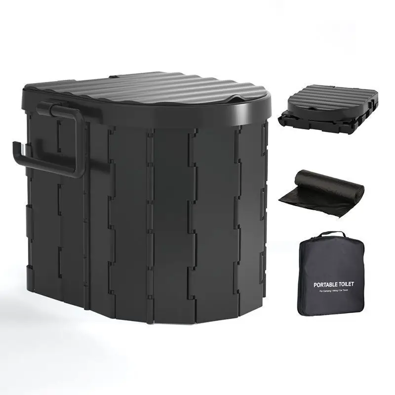 Portable Foldable Toilet Camping Travel Potty Car Emergency RV Mobile Commode Outdoor