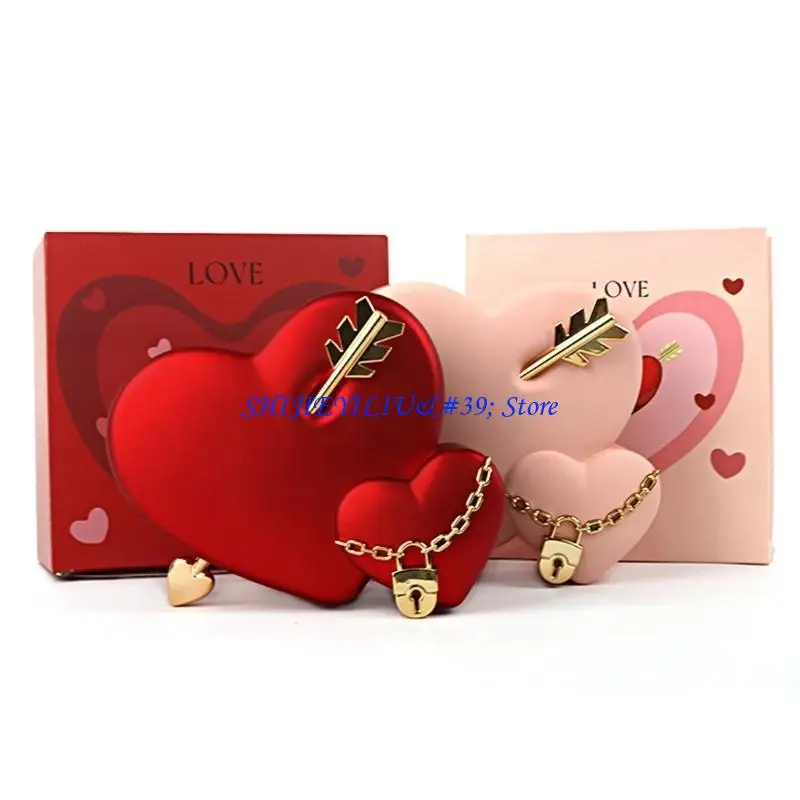 

E21F Unique Heart Jewelry Display Box with Arrows for Rings and Necklaces