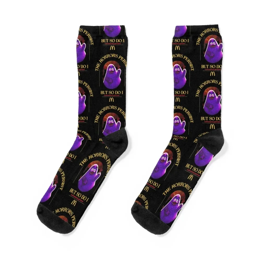 

Grimace The Horrors Persist But So Do I Socks Climbing sports stockings Male Socks Women's