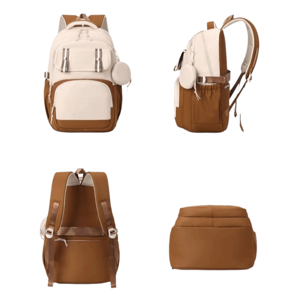 Oxford cloth Student Backpack Korean Style Harajuku Student School Bag Large Capacity Multiple Pockets Shoulders Bag Girls