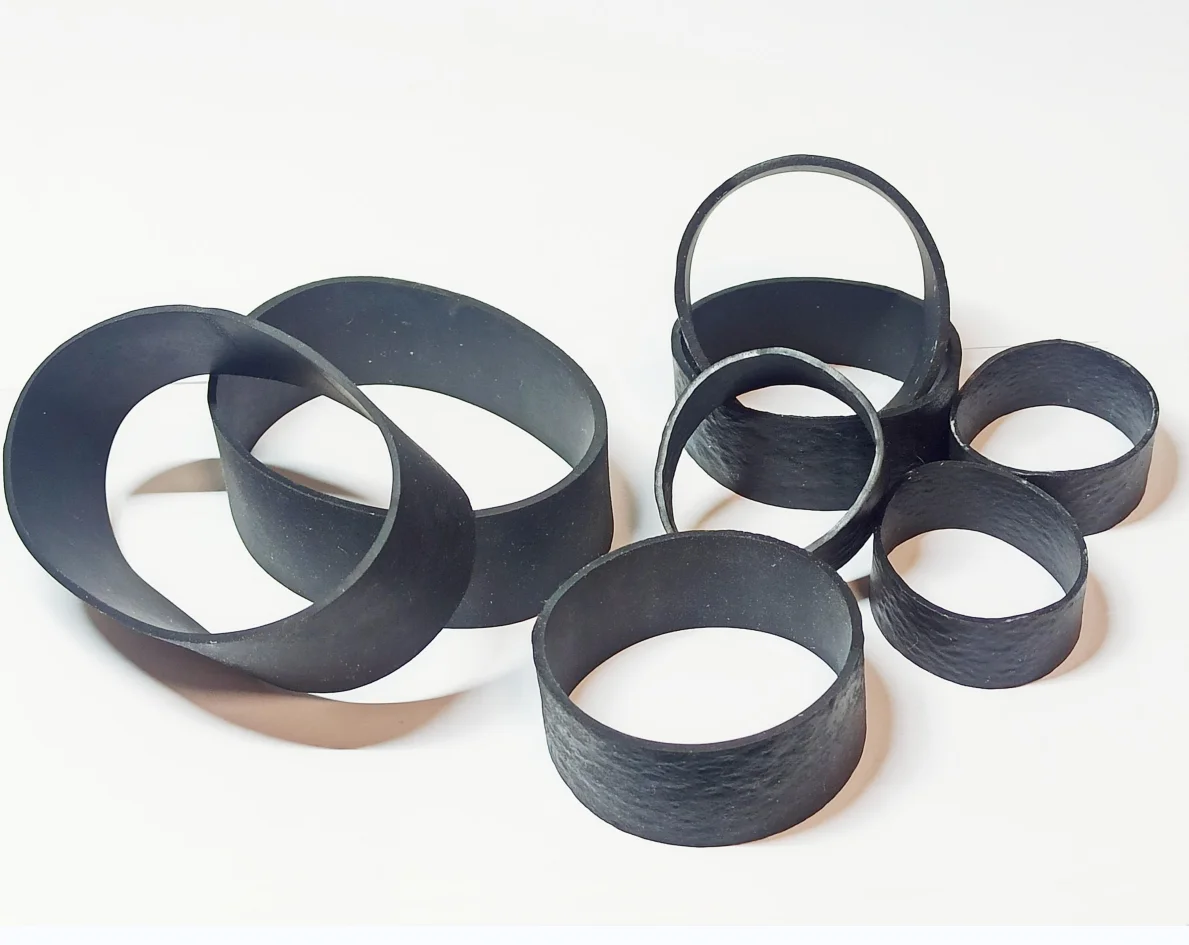 10Pcs Durable Strong Wide Black Rubber Bands For Parcel Packing Packaging