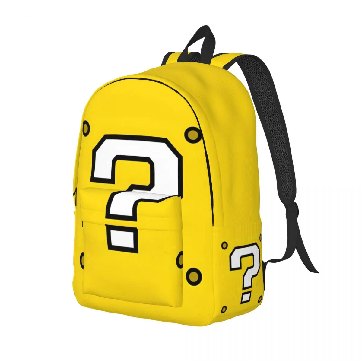 Question Block Game Backpack for Men Women Casual Student Work Daypack Laptop Computer Canvas Bags Outdoor