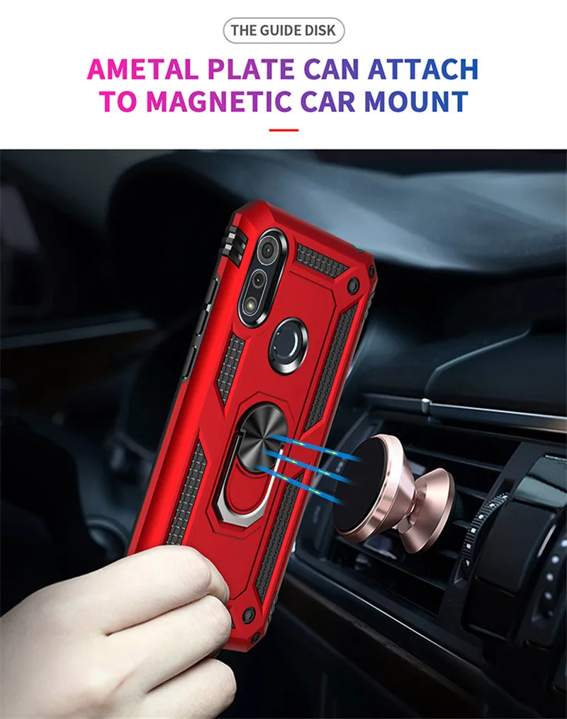 For Motorola Moto E5 E6 Plus E7 E7i Power 2021 Case Shockproof Magnetic ring Bracket Cover For Moto E6S E6i E 2020