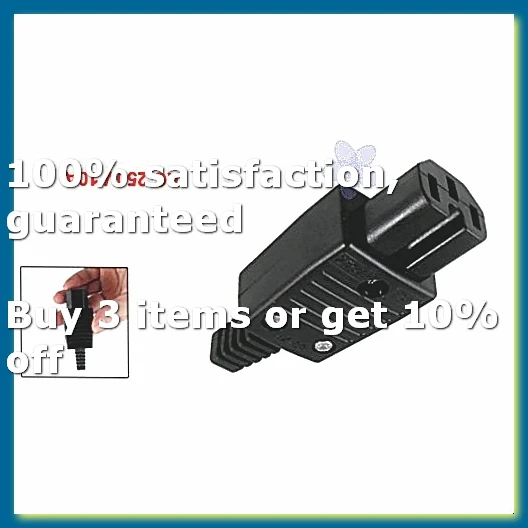 Black IEC320 C15 Female Outlet Socket Power Adapter Connector AC 250V 10A